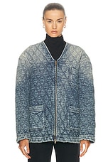 Golden Goose Padded Full Zip Jacket in Dark Blue, view 2, click to view large image.