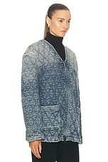 Golden Goose Padded Full Zip Jacket in Dark Blue, view 3, click to view large image.