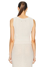 Golden Goose Journey Top Cotton Tricot Tank in Cream, view 3, click to view large image.