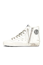 Golden Goose Francy Sneaker in White, Silver, & Milk, view 5, click to view large image.