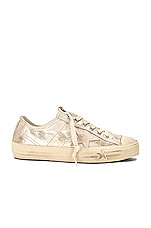 Golden Goose V-star 2 Sneaker in Platinum & Seedpearl, view 1, click to view large image.