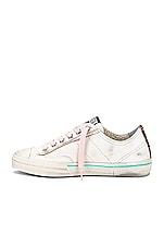 Golden Goose V-star 2 Sneaker in White, Silver, & Beige Brown Leopard, view 5, click to view large image.