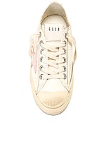 Golden Goose V-star 2 Sneaker in Beige & Antique Pink, view 4, click to view large image.