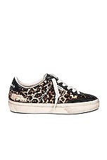Golden Goose Soul Star Sneaker in Beige Brown Black Leopard & Black, view 1, click to view large image.