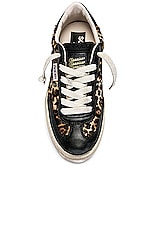 Golden Goose Soul Star Sneaker in Beige Brown Black Leopard & Black, view 4, click to view large image.