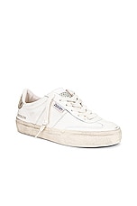 Golden Goose Soul Star Sneaker in White & Platinum, view 2, click to view large image.