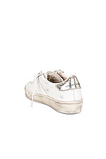 Golden Goose Soul Star Sneaker in White & Platinum, view 3, click to view large image.