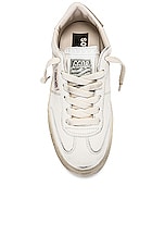 Golden Goose Soul Star Sneaker in White & Platinum, view 4, click to view large image.