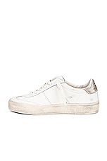 Golden Goose Soul Star Sneaker in White & Platinum, view 5, click to view large image.