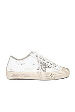 Golden Goose V-star 2 Sneaker in White & Platinum, view 1, click to view large image.