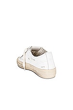 Golden Goose V-star 2 Sneaker in White & Platinum, view 3, click to view large image.