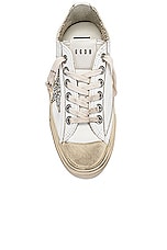 Golden Goose V-star 2 Sneaker in White & Platinum, view 4, click to view large image.