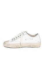 Golden Goose V-star 2 Sneaker in White & Platinum, view 5, click to view large image.