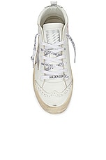 Golden Goose Mid Star Leather Upper Sneaker in White, Silver, & Pink, view 4, click to view large image.