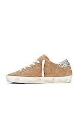 Golden Goose Super Star Suede Sneaker in Tabacco & Silver, view 5, click to view large image.