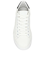 Golden Goose Pure Star Sneaker in White & Black, view 4, click to view large image.