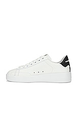 Golden Goose Pure Star Sneaker in White & Black, view 5, click to view large image.
