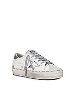 Golden Goose Hi Star Nappa Upper Sneaker in White, Ice, Silver & Platinum, view 2, click to view large image.