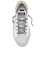 Golden Goose Hi Star Nappa Upper Sneaker in White, Ice, Silver & Platinum, view 4, click to view large image.