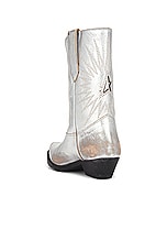 Golden Goose Wish Star Low Boots in Silver, view 3, click to view large image.