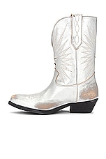 Golden Goose Wish Star Low Boots in Silver, view 5, click to view large image.