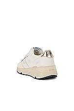 Golden Goose Running Star Sneaker in White, Silver, & Gold, view 3, click to view large image.