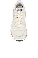 Golden Goose Running Star Sneaker in White, Silver, & Gold, view 4, click to view large image.
