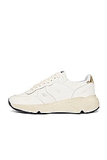 Golden Goose Running Star Sneaker in White, Silver, & Gold, view 5, click to view large image.