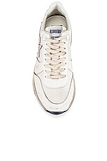 Golden Goose Running Sole Net Upper Sneaker in White, Orchid Hush, & Platinum, view 4, click to view large image.