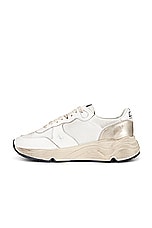 Golden Goose Running Sole Net Upper Sneaker in White, Orchid Hush, & Platinum, view 5, click to view large image.