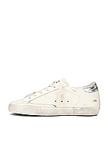 Golden Goose Super Star Sneaker in Beige & Silver, view 5, click to view large image.
