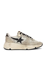 Golden Goose Running Sole Sneaker in Ice, Taupe, & Black, view 1, click to view large image.