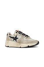 Golden Goose Running Sole Sneaker in Ice, Taupe, & Black, view 2, click to view large image.