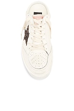 Golden Goose Ball Star Sabot Sneaker in Optic White & Nut, view 4, click to view large image.