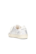 Golden Goose Soul-star Sneaker in Silver, White, & Milk, view 3, click to view large image.