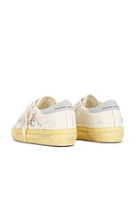 Golden Goose Super-star Sneaker in White Multicolor, Ice, & Silver, view 3, click to view large image.