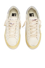 Golden Goose Super-star Sneaker in White Multicolor, Ice, & Silver, view 4, click to view large image.