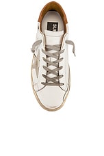 Golden Goose Superstar Sneaker in White, Ice, & Light Brown, view 4, click to view large image.