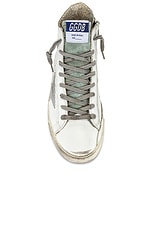 Golden Goose Francy Sneaker in White, Silver, & Milk, view 4, click to view large image.