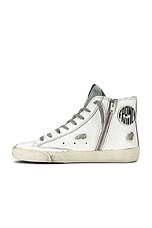 Golden Goose Francy Sneaker in White, Silver, & Milk, view 5, click to view large image.