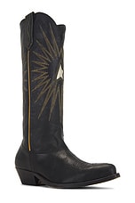 Golden Goose Wish Star Boot in Black, view 2, click to view large image.