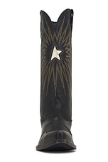 Golden Goose Wish Star Boot in Black, view 4, click to view large image.