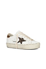 Golden Goose Hi Star Sneaker in White, Black Gold, & Gold, view 2, click to view large image.