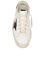 Golden Goose Hi Star Sneaker in White, Black Gold, & Gold, view 4, click to view large image.