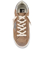 Golden Goose Super Star Sneaker in Tabacco & Silver, view 4, click to view large image.