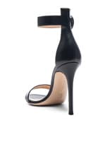Gianvito Rossi Leather Portofino Heels in Black, view 3, click to view large image.