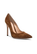 Gianvito Rossi Suede Pumps in Texas, view 2, click to view large image.
