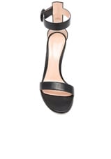 Gianvito Rossi Leather Portofino Heels in Black, view 4, click to view large image.
