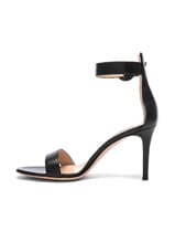 Gianvito Rossi Leather Portofino Heels in Black, view 5, click to view large image.