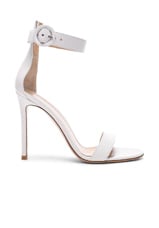 Gianvito Rossi Leather Portofino Heels in White, view 1, click to view large image.